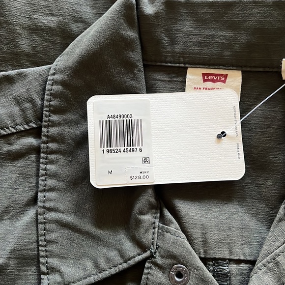 Levi's Short Sleeve Boilersuit Free People Army Green NWT - Picture 13 of 15